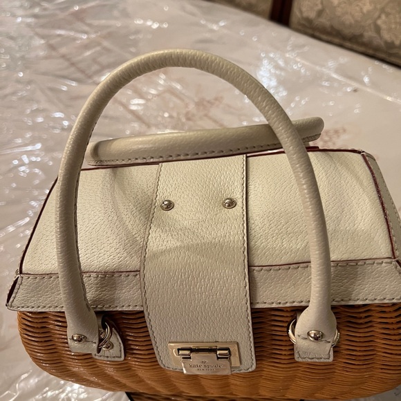 Vintage Kate Spade New York Wicker Basket Bag – Early 2000s Floral Lined - Picture 8 of 11